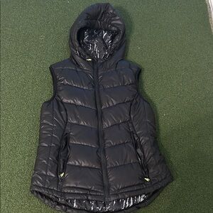 Black H&M Puffer Vest with Hood